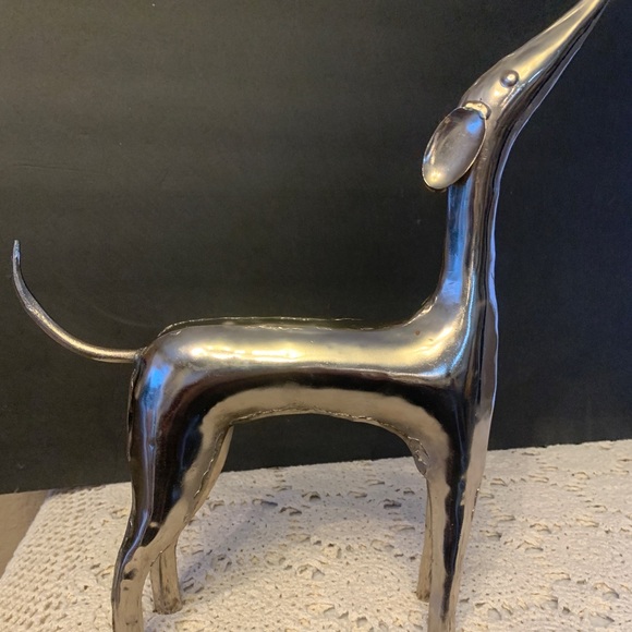 Studio Handcrafted/welded Metal Whippet/Greyhound - Picture 3 of 6